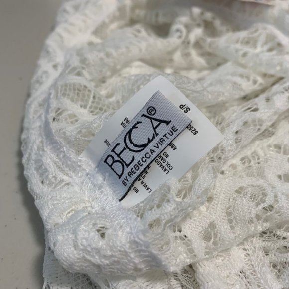White Lace Beach Pant Beccaswim by Rebecca Virtue Size Small - Picture 5 of 6